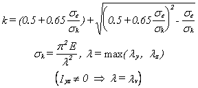 coefficient de flambement k - vrification courante CM66 3,411