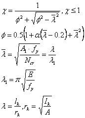 coefficient de flambement - Eurocode EC3